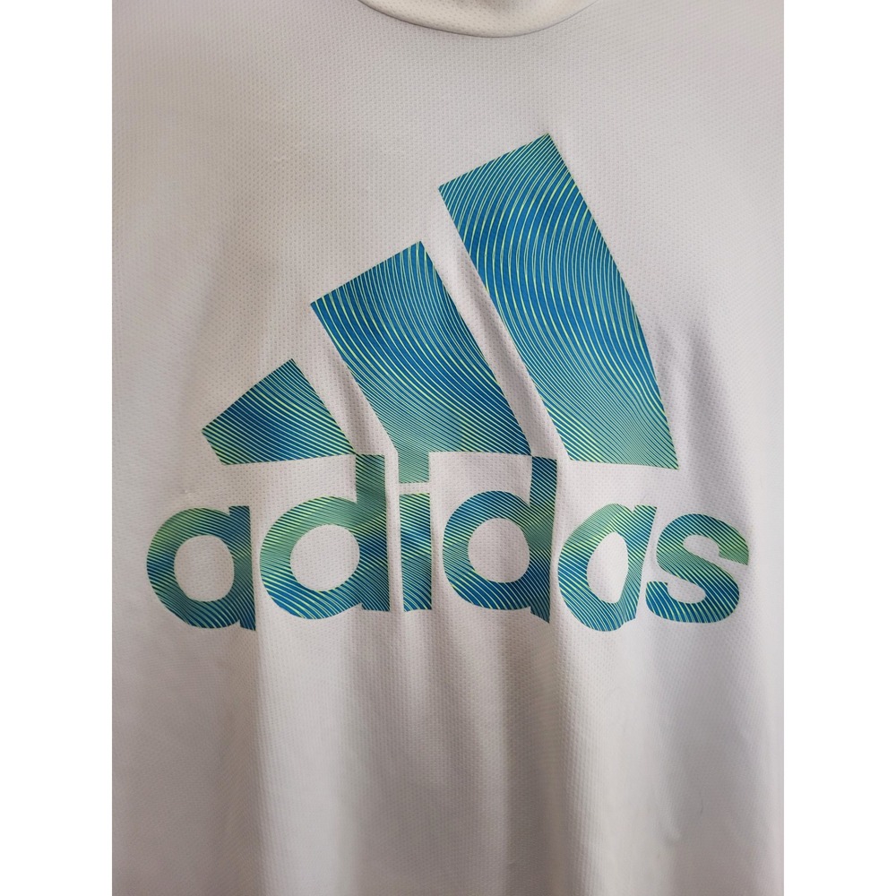 Adidas Aeroready Soccer Workout Jersey Shirt Mens 2XL White Athletic - Picture 2 of 7